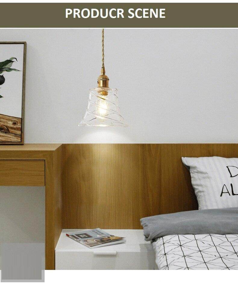 Glass Modern Pendant Light Kitchen Light Fixture Dining Room Vintage Hanging Lamp Bedside Hanglamp Vintage Luminaire