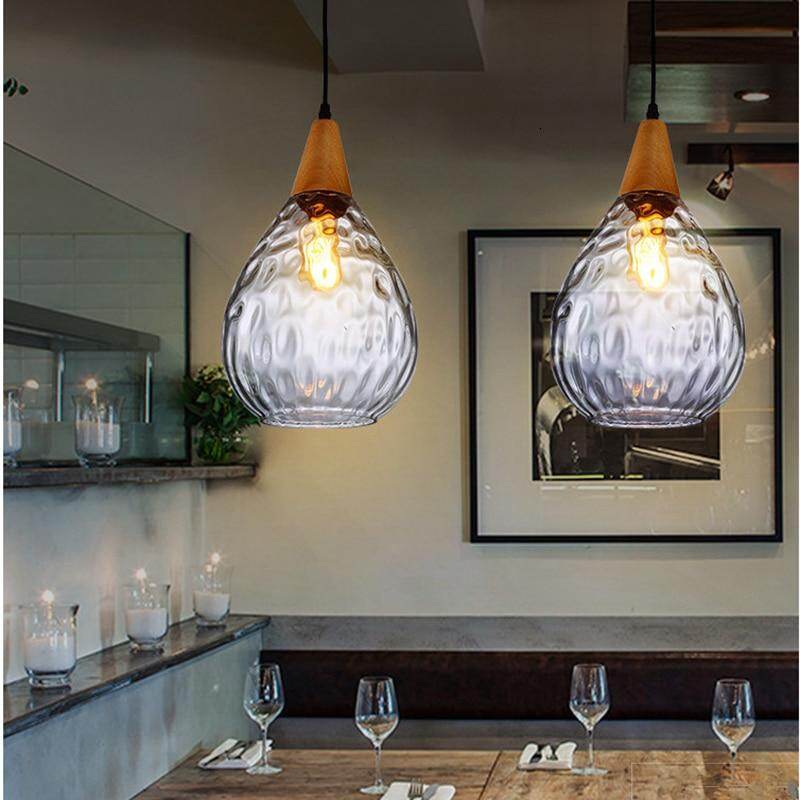 Modern Creative Europe Glass Pendant Light LED E27 With 3 Colors For Bedroom/Restaurant/Living Room/Kitchen/Cafe/Hotel/Office