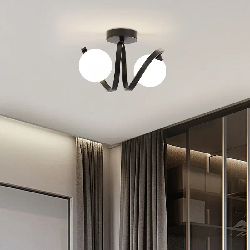 Modern Glass Ceiling Lights Indoor Lighting  Balcony Entryway Cloakroom Fixtures