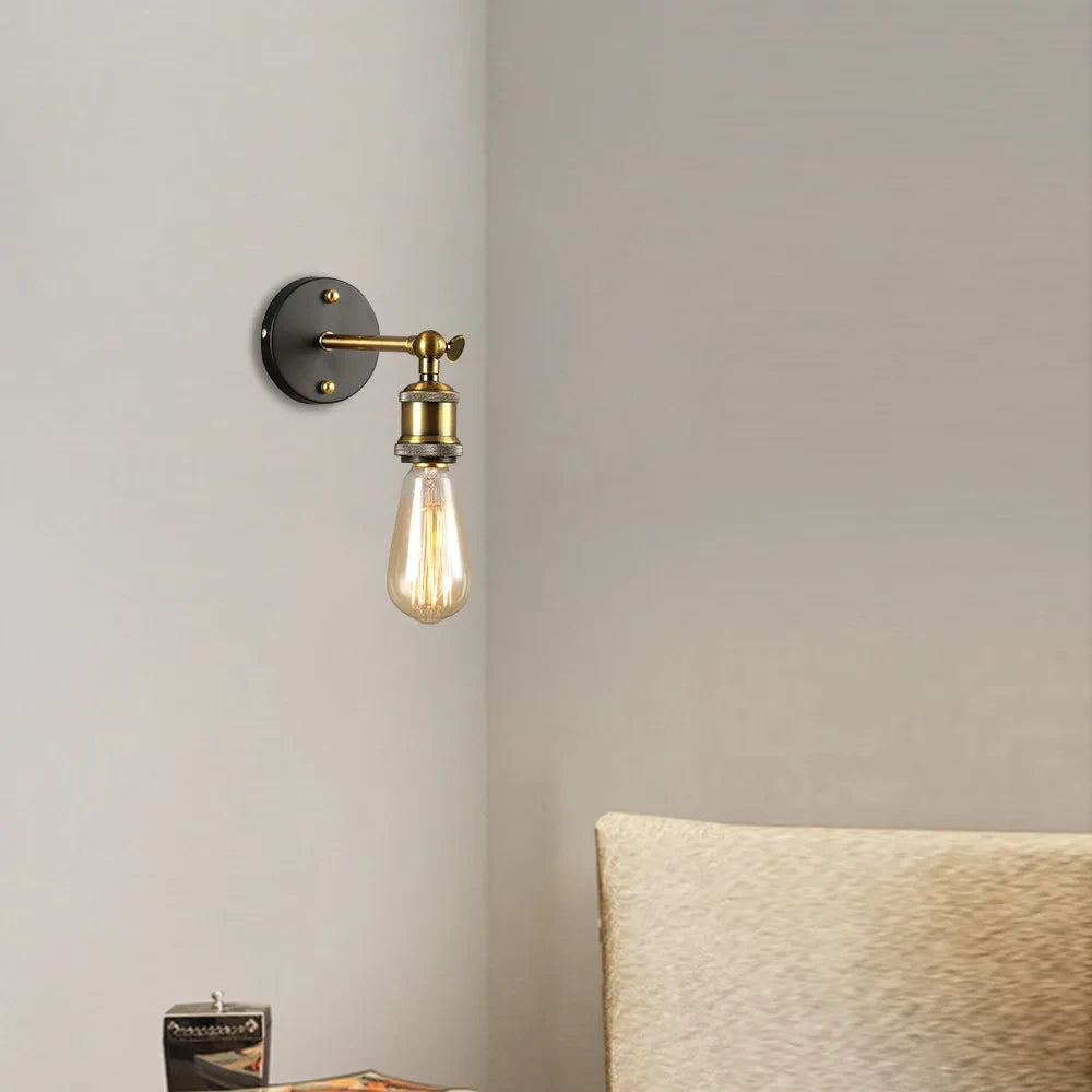 American Single Head Wall Lamp Industrial Style Retro Staircase E27 Wall Lamp