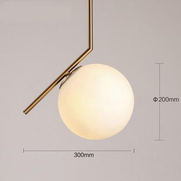 Modern Style Living Room Bedroom Minimalist Restaurant  Pendant Light Nordic Clothing Decoration Glass Ball Pendant Lamp