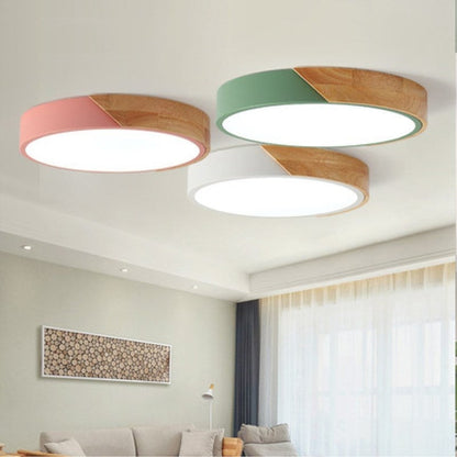LED Ceiling Lights Ultra Thin Modern Ceiling Lamp Nordic Dimmable Wood Livingroom Bedroom Round Light Fixture Surface Mounted