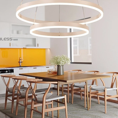 Circel Rings Modern Led Pendant Lights For Dining Living Room Acrylic Cerchio Anello Lampadario Pendant Lamp Lamparas Modernas