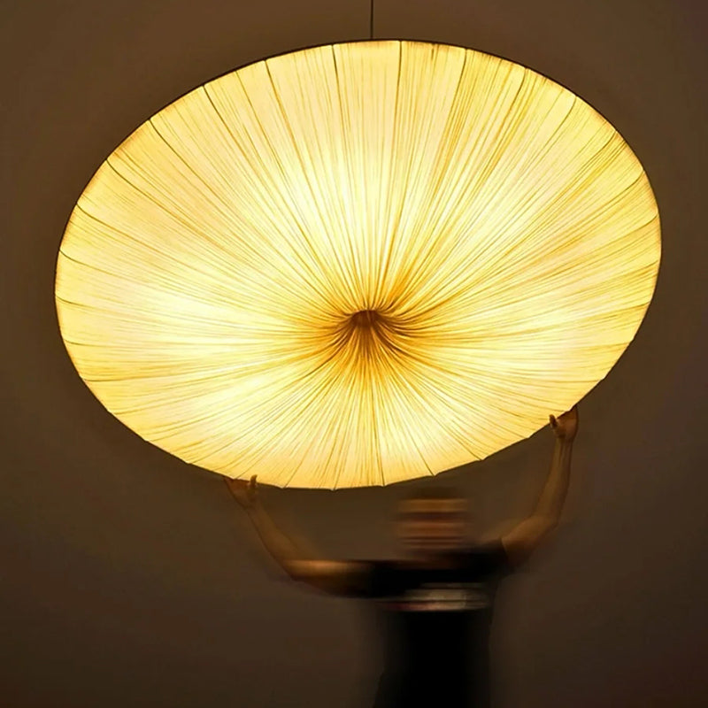 Wabi Sabi Cloth Pendant Light Bar Living Room Bedroom Nordic Ceiling Chandelier Lighting Decor Lustre Hanging Lamps