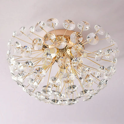 Dandelion Crystal Ceiling Light  New Style Living Room, Bedroom, Study Decoration Light Creative Sun Flower LED Light