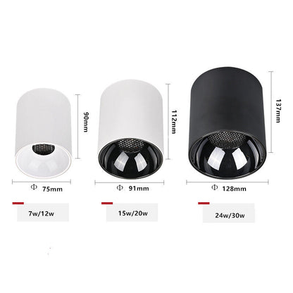 Modern minimalist dimmable honeycomb surface mounted anti-glare LED down light COB ceiling kitchen living room interior lighting