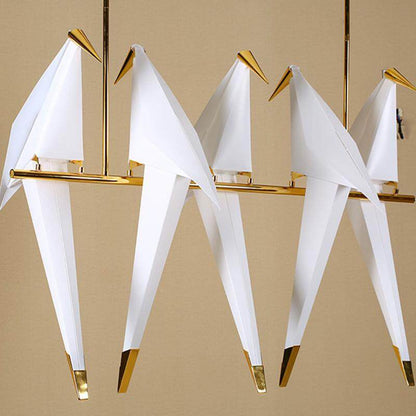 Nordic Bird Iron Pendant Light Paper Crane LED Lamp   Suspension Luminaire Loft Living Room Restaurant Pendant Lamp
