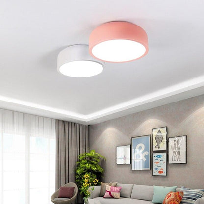 LED E27 Round Modern Ceiling Lamp Fixture Nordic Home Office Living Room Bedroom Aluminium Ceiling Lighting