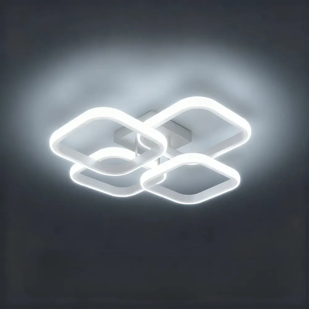 Modern 40W LED Ceiling Light 4 Square Living Room Bedroom Restaurant Hotel Office Study Indoor Home Decorative Lighting Fixture