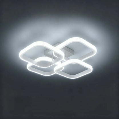 Modern 40W LED Ceiling Light 4 Square Living Room Bedroom Restaurant Hotel Office Study Indoor Home Decorative Lighting Fixture