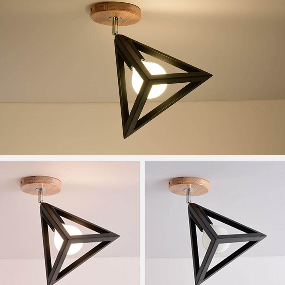 LED Pendant Light American Loft Corridor Balcony Room Pendant Lamp Nordic Simple Lights Indoor Lighting Fixture Square Lamps E27