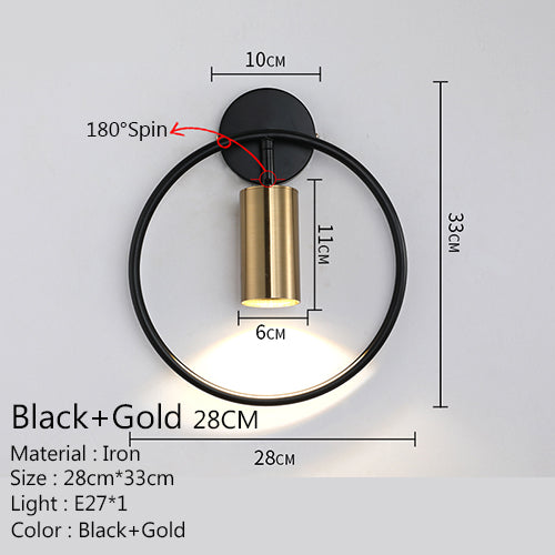 Nordic  Bedroom  Lights  Room Decor Wall Light Lamps for Living Room Gold Wall  Decor  Lights