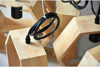 Minimalist Solid Wood Pendant Lights E27 LED Single Head Hanging Lamp For Living Room Bedroom Study Bathroom Restaurant Hotel