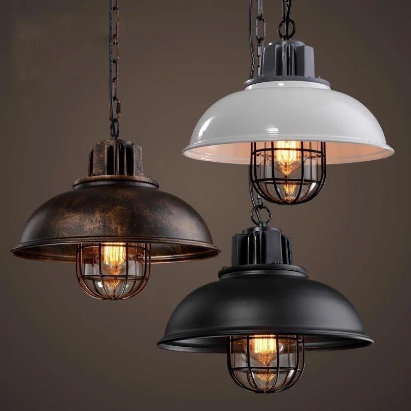 American Country Single Head Industrial Style Retro Restaurant Cafe Iron Chandelier