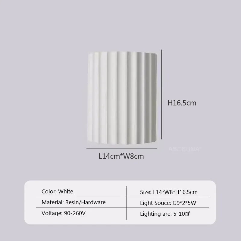 LED Wall Lamp Resin Home Decor Wall Light Luxury  Wall Sconce For Living Room Hallway Lamp