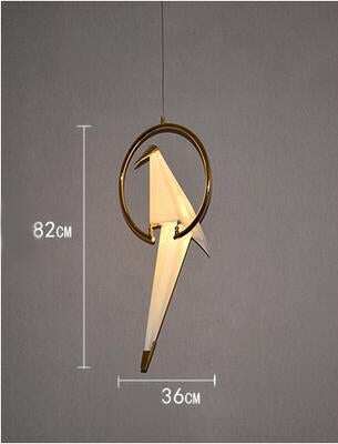 Nordic Bird Iron Pendant Light Paper Crane LED Lamp   Suspension Luminaire Loft Living Room Restaurant Pendant Lamp