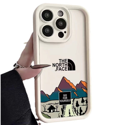 For IPhone 16 15 14 Mountain peak Road Phone Case13 12 11 Pro Max XR XS 7 8 15 16 Plus Fashion Soft Shockproof Back Matte Cover