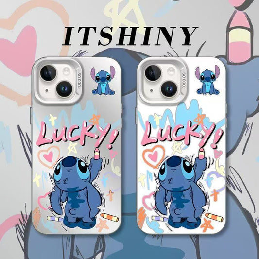 Doodle Sticky For Apple iPhone 17 17Air 16E 16 15 14 13 12 mini Pro Max Plus Colorful Silver Phone case