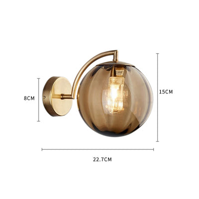 Modern Led Wall Lamp Nordic Glass Ball Wall Lamps For Living Room Bedroom Home Bedside Wall Light Bathroom Fixtures Mirror Light