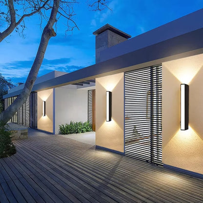 Modern LED Wall Lights Waterproof Outdoor Wall Lamp Long Strip IP65 Aluminum Wall Light Garden Porch Light