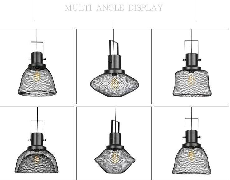 American Retro Iron Mesh Chandelier