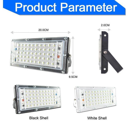2pcs LED Flood Light 50W RGB Led Floodlight Remote control COB chip LED street Lamp ACwaterproof IP65 outdoor Lighting