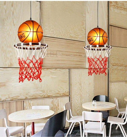 New Pendant Lights Football Glass Basketball Pendant Lamp Kitchen Hanglamp Bedroom Restaurant Children Room Decor Light Fixtures