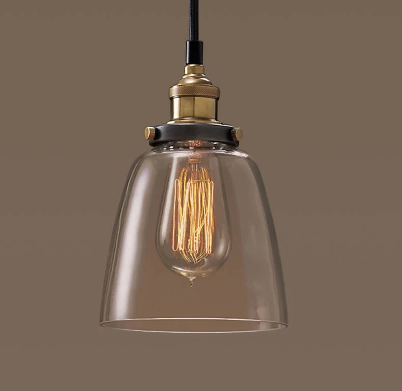 Vintage Pendant Lights Glass Pendant Lamps Loft Industrial Hang Lamp Smoky Grey Lamparas De Techo Colgante Modern Lustre Pendent