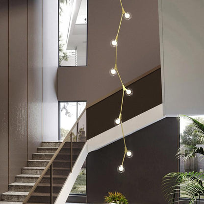 Stair Long Chandelier Modern Simple Personalized Creative Lamp