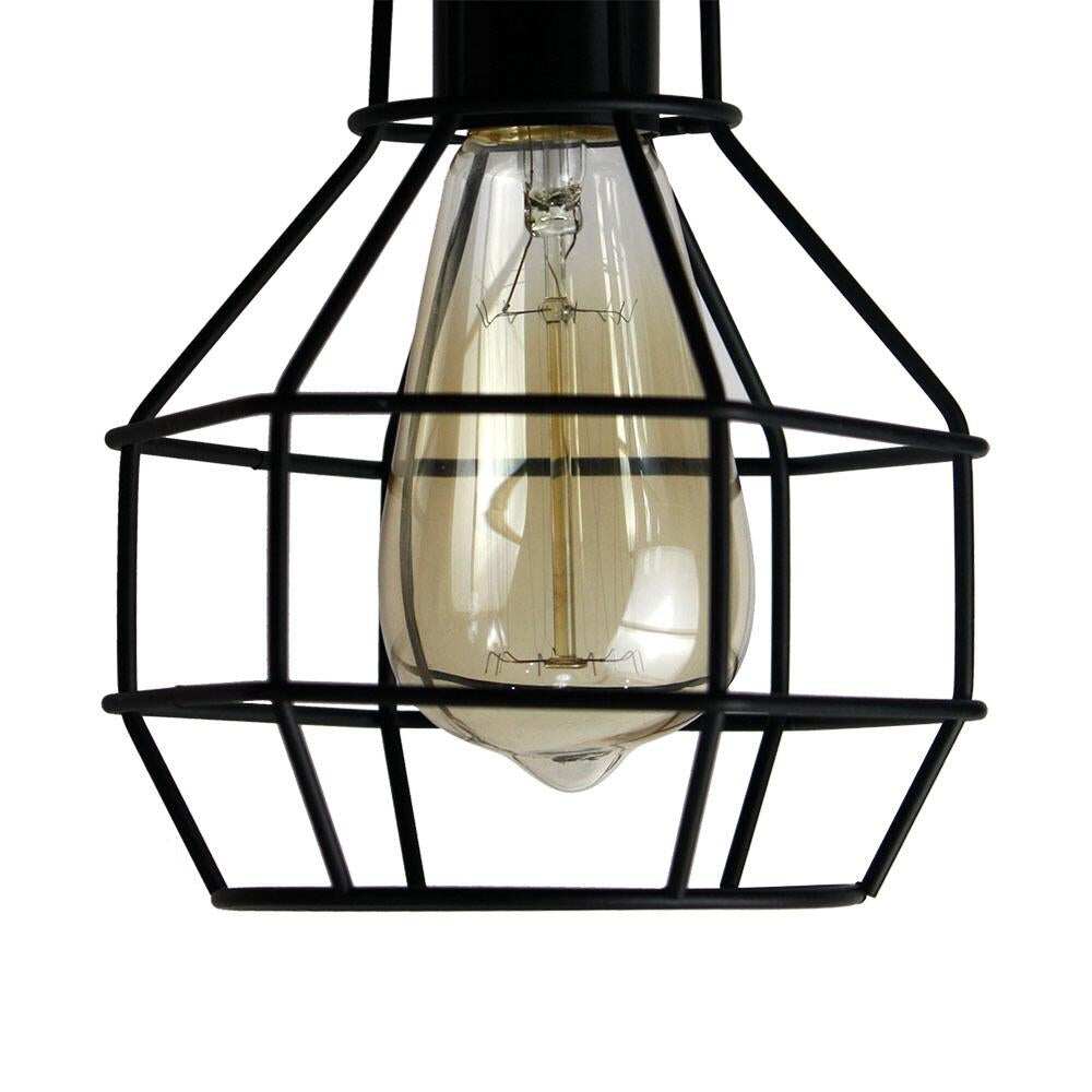 modern cage pendant light iron minimalist retro Scandinavian loft pyramid pendant lamp metal Hanging Lamp E27 Indoor ZDD0011