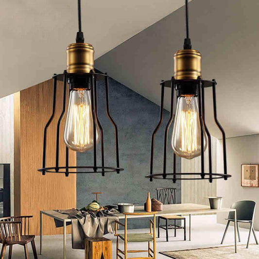Loft Industrial Pendant Lights American Vintage Bar/Restaurant Lamps Black E27 Antique Edison Decoration Lighting