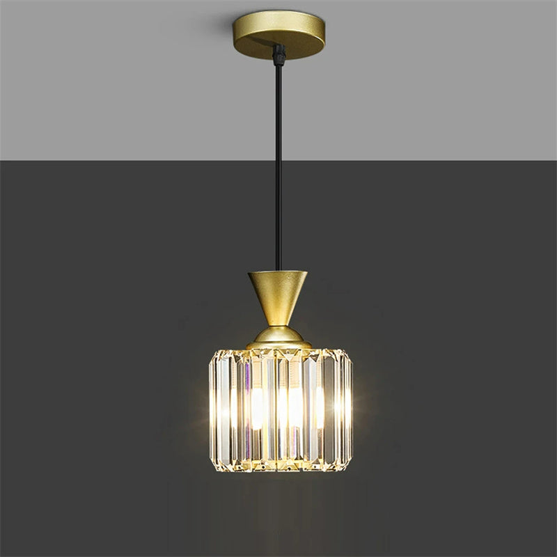 Modern Crystal Pendant Light Luxury Ceiling Chandelier Hanging Lamp for Dining Living Room Bedroom Shop Bar Cafe Drop Home Decor