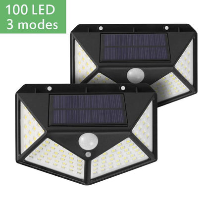 100 LED Solar Light Outdoor Solar Wall lamp PIR Motion Sensor Light Waterproof Garden Decoration 3 Mode Solar Light