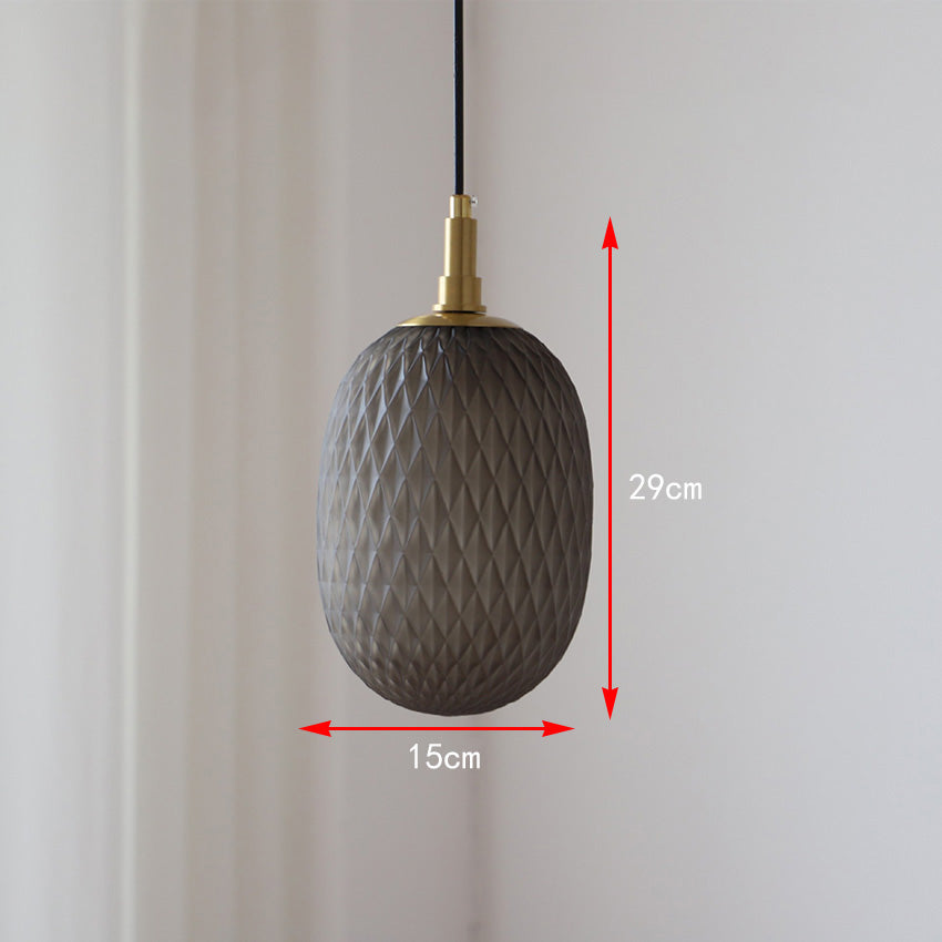 Nordic Pendant Light Bedroom Bedside Glass Droplight Colored Homestay Restaurant Staircase Bar Luminaire