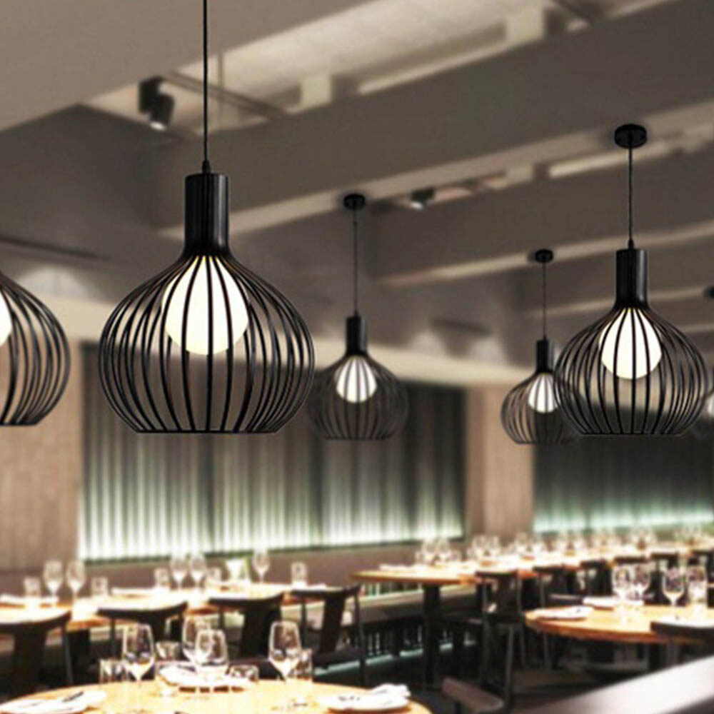 Retro loft simple Pendant Lamp Modern E27 Pendant Lights For Bedroom Hanging Lamp Nordic Metal Lampshade LED Bulb Kitchen Light