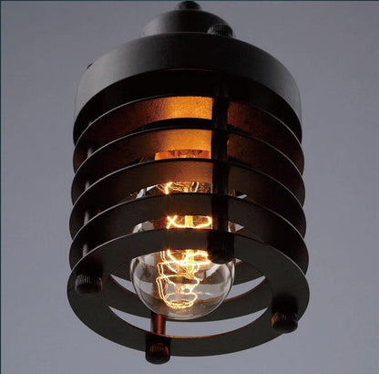 American Country Industry Wind Iron Single-head Chandelier