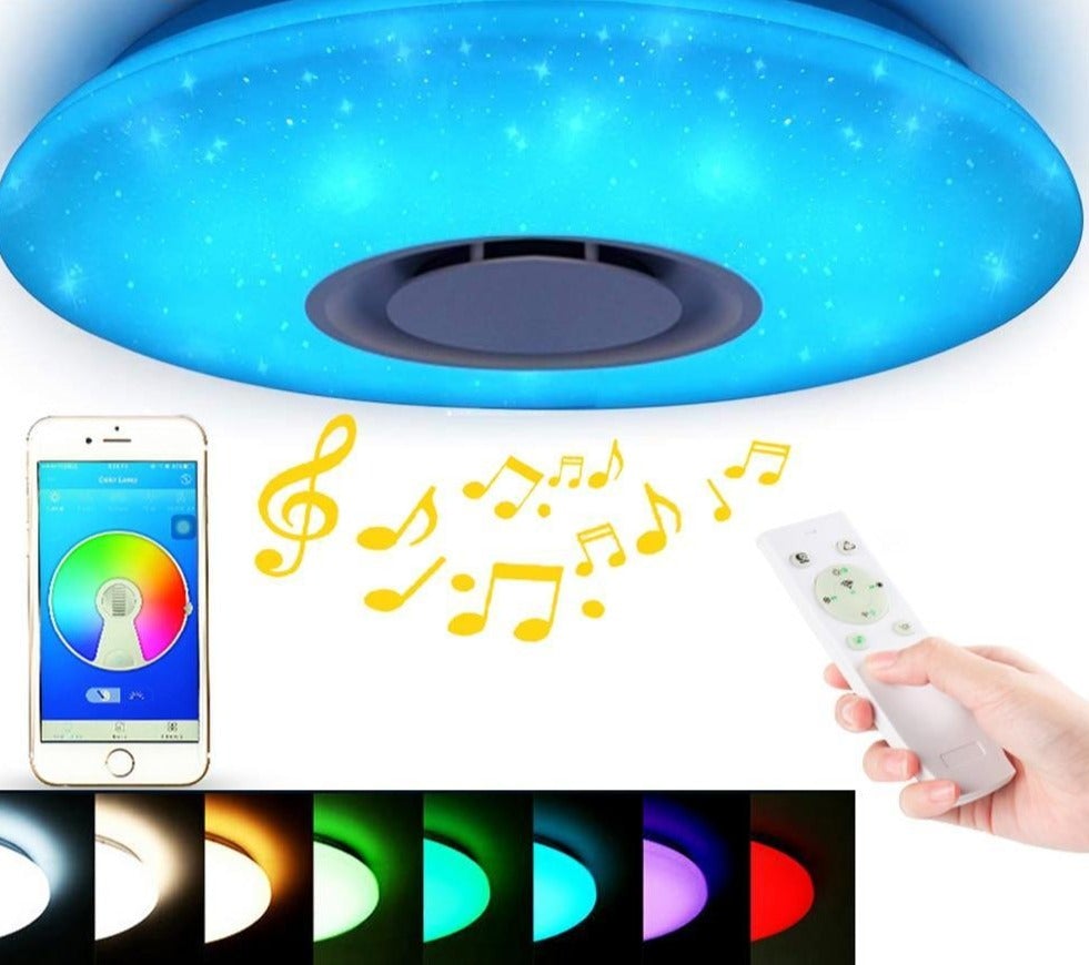 Smart LED Ceiling Lights RGB Dimmable 35W APP Remote Control Bluetooth Music Star Light Bedroom Diamond Shine Ceiling Lamp