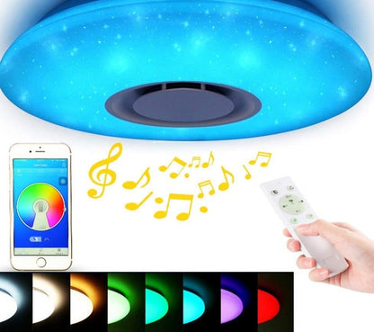 Smart LED Ceiling Lights RGB Dimmable 35W APP Remote Control Bluetooth Music Star Light Bedroom Diamond Shine Ceiling Lamp