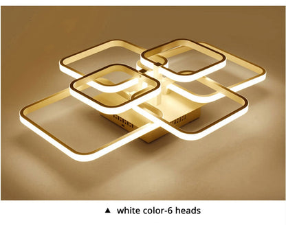 Square Circel Rings Ceiling Lights For Living Room Bedroom Home Modern Led Ceiling Lamp Fixtures lustre plafonnier ping