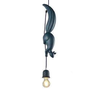 LED Hanglamp Squirrel Shape Nordic Creative Hanging Pendant Light Lamp For Dining Room Living Room Kids Room Pink Blue White E27