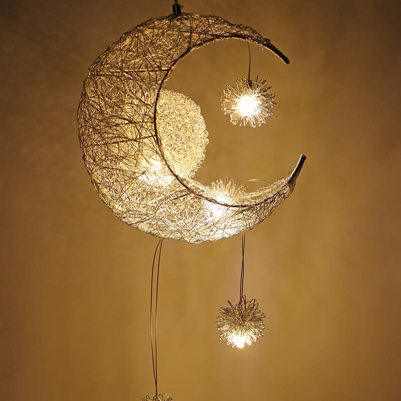 Ceiling Lamps Modern Pendant LED Moon Star Chandelier Children Bedroom Hanging Lamp Christmas Decorations For home Fixture Light