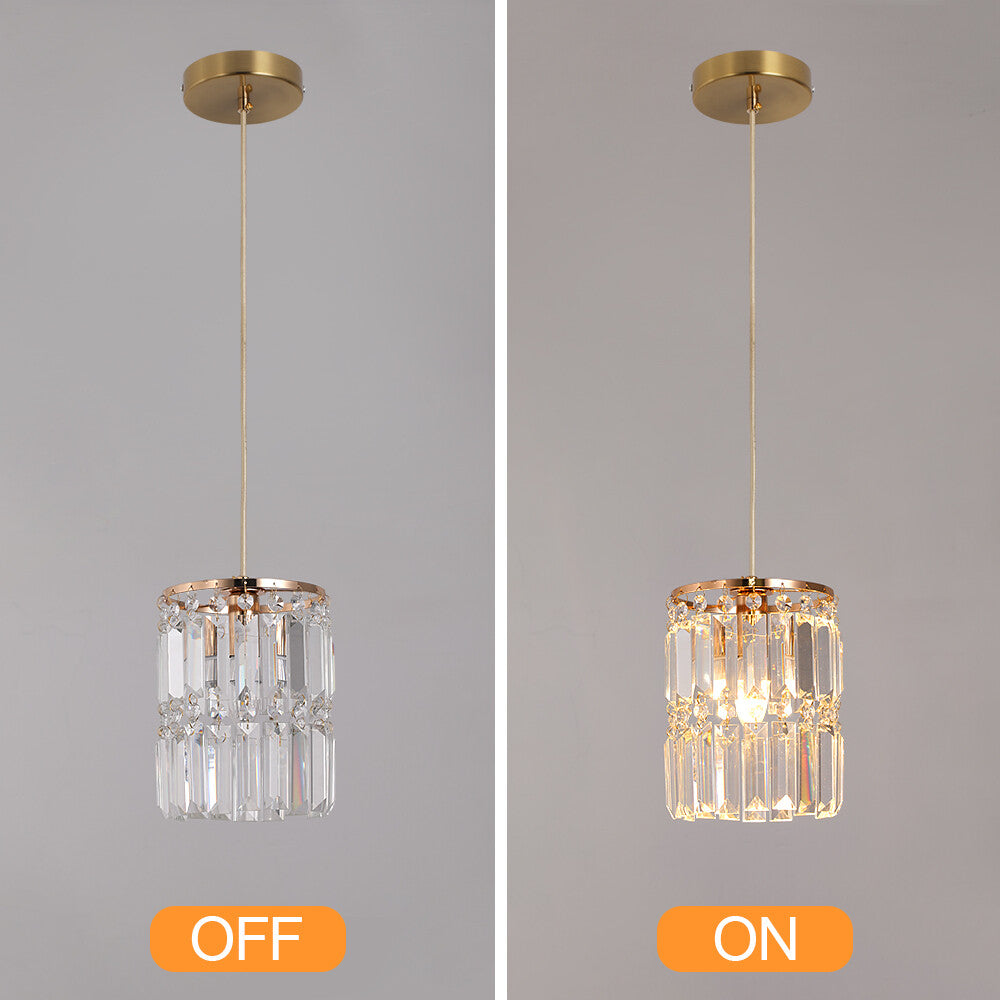 Nordic LED Gold Pendant Hanging Light Crystal Ceiling Lamps Modern Chandelier Lustre Dining Table Kitchen Island Decor Fixtures