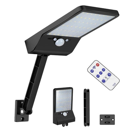 The latest super bright 48 led solar outdoor garden light, waterproof wall light, remote control solar light With Three Modes