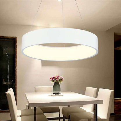 Gray Circle LED Pendant Lights Modern For Dining Room Restaurant Decoration Hanging Lamp Living Bedroom Fixtures Luminaria