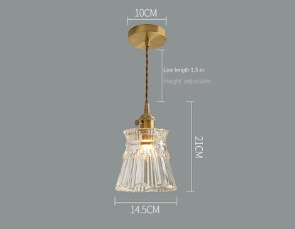 Modern Glass Pendant Light for Bedroom Kitchen Dining Room Hanging Lamp Flower Luminaire Chandelier Nordic Lighting Cafe Bar