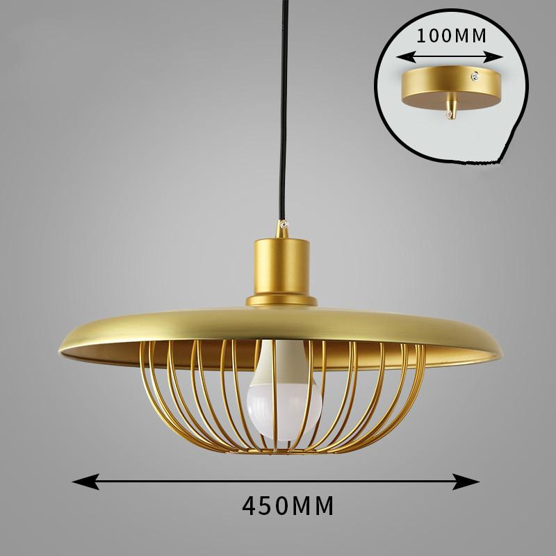 Simple Nordic Single Head Chandelier Personalized Bar Restaurant Bedroom Lamp Coffee Shop Hat Shadow Chandelier