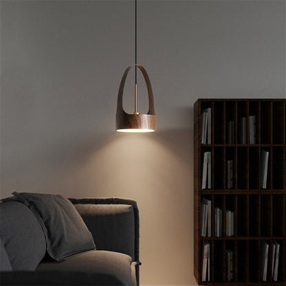 Modern Small Pendant Lights Bedroom Small Chandeliers Nordic Restaurant Wooden Metal Lighting