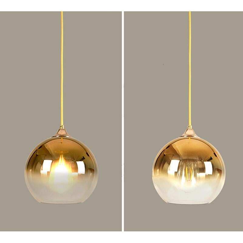Modern Creative Personality Ball Glass E27 LED Pendant Lamp For Dining Room Living Room Bedroom Study Restaurant Aisle Hall Cafe
