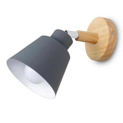 Wooden wall lights bedside wall lamp bedroom wall light sconce for kitchen restaurant modern wall lamp Nordic macaroon sconces