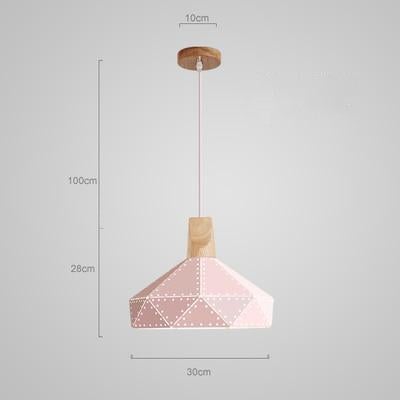 Modern minimalist design pendant lamp Nordic creative colorful led lamp home lighting bar restaurant iron solid wood lamp living